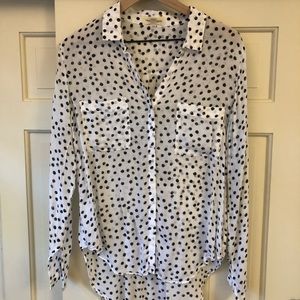 Anthropologie Cloth & Stone Polka Dot Blouse